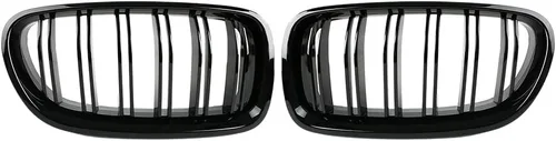 Miniatura 8 de sportuli Rejilla de riñón de repuesto frontal compatible con BMW Serie 5 F10 F11 F18 M5 (negro brillante)