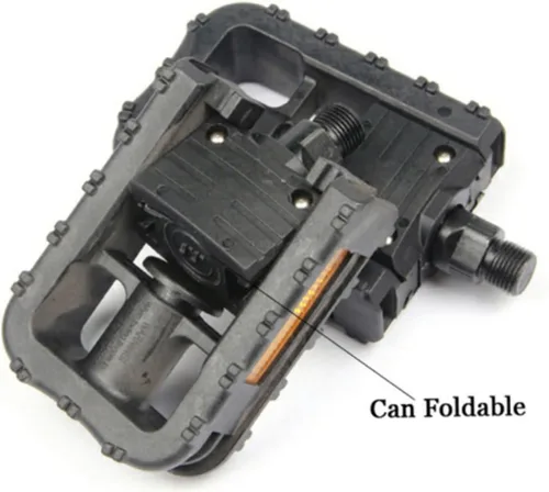 Miniatura 3 de 2 pedales de montaña plegables universales con plataforma plana, diseño de plástico para bicicletas de adultos, ligeros y fáciles de usar