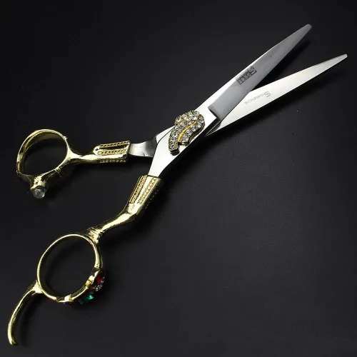 Miniatura 3 de SHARONDS Tijeras de peluquería profesional de 6 pulgadas, suministros de peluquería, troqueles de corte, juego de tijeras de pelo de diamante