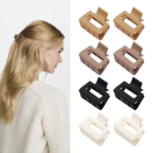 Miniatura 9 de Ivyu Pinzas para el cabello – 8 paquetes de pinzas pequeñas negras para mujeres, mini pinzas para el cabello de 1.57 pulgadas, accesorios de peinado