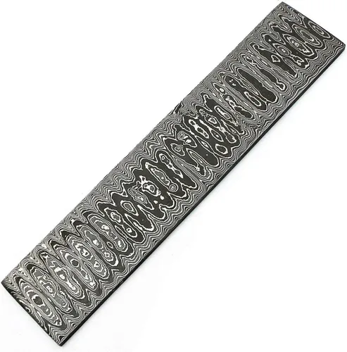Miniatura 9 de PAL 2000 KNIVES DAM-8686 Barra de acero de Damasco hecha a mano Hoja en blanco de palanquilla de acero personalizada 12" x 2" x 0.197 in