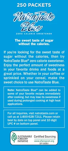Miniatura 4 de NatraTaste Blue Edulcorante cero calorías, sustituto de azúcar a granel para café, té helado, limonada, bebidas calientes y frías, hornear, cocinar