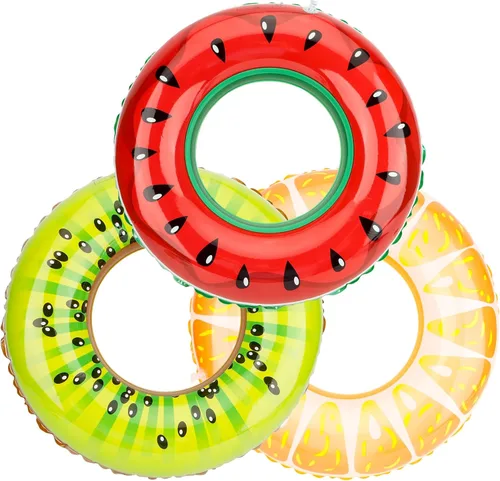 Miniatura 7 de Tubos de piscina, flotadores inflables para piscina, tubos interiores para piscina, pintura de frutas de verano, tubos flotantes, tubos de natación