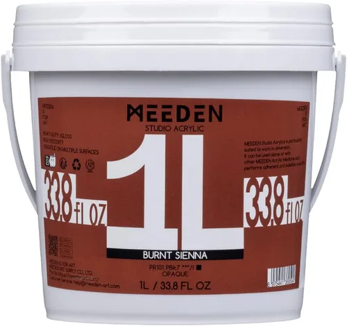 Miniatura 35 de MEEDEN Pintura acrílica blanca de titanio: 1 l/33.8 oz pinturas acrílicas brillantes de cuerpo pesado - Pintura blanca gruesa para lienzo, Blanco