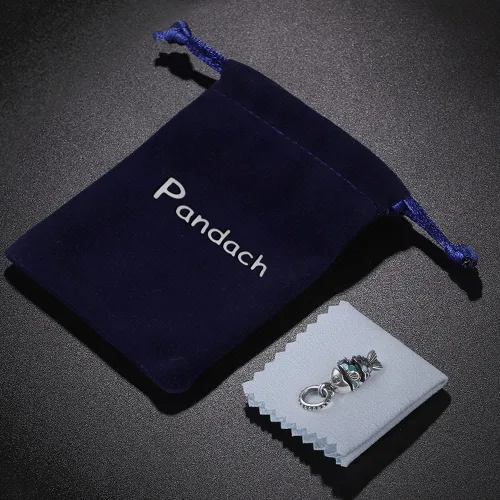 Miniatura 3 de Pandach Dijes de plata de ley 925 para pulsera y collar, colgante con piedras de circonita cúbica 5A, cuentas de joyería, regalos para mujeres