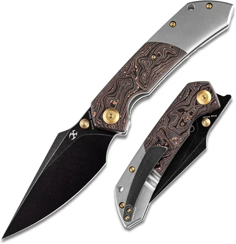 Miniatura 12 de KANSEPT Fenrir - Cuchillos plegables de bolsillo para hombres y mujeres EDC cuchillos plegables de campamento de 3.48 pulgadas CPM-S35VN hoja