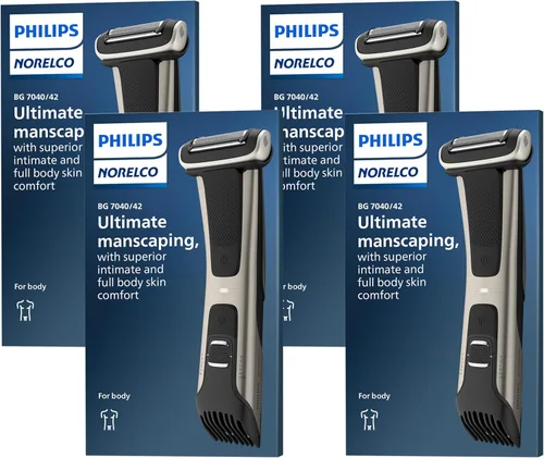 Miniatura 10 de Philips Bodygroom serie 7000, recortadora de ingle y cuerpo a prueba de ducha para hombres, aseo corporal preciso, peine ajustable, seguro incluso