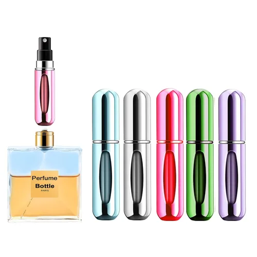 Miniatura 8 de Mini botella de perfume recargable portátil atomizador de perfume recargable, estuche de bomba de repuesto para viajes y salidas