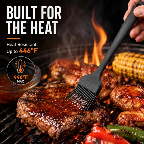 Miniatura 2 de Cepillo de repostería de silicona, 2 piezas de cepillo de cocina para hornear, cocinar, barbacoa, parrilla, aceite para untar salsa de mantequilla