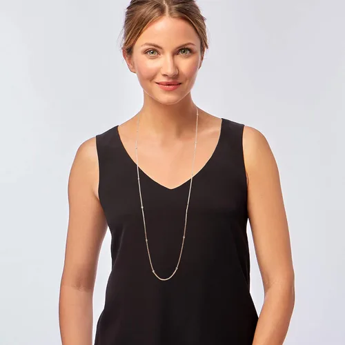 Miniatura 5 de Ross-Simons 025 ct tw Bezel-Set Diamond Station Necklace in Sterling Silver