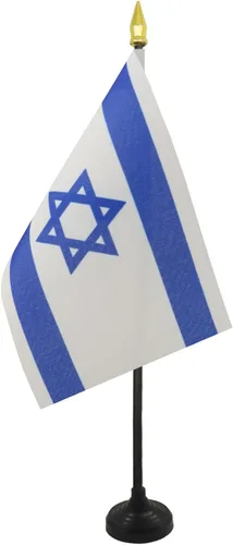 Miniatura 70 de AZ FLAG Bandera de mesa de Albania de 4 x 6 pulgadas - Bandera de escritorio albanesa 5.9 x 3.9 in - Tapa de lanza dorada