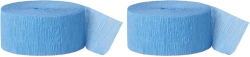 Miniatura 3 de Rollo de papel crepé azul caribeño, 81 pies (1 unidad), ideal para impresionantes manualidades, decoración de fiestas y más Azul Carribbean