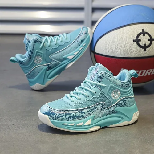 Miniatura 6 de Sanearde Zapatos de baloncesto para niños, tenis de voleibol ligeros, cómodos, antideslizantes