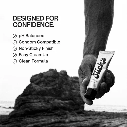 Miniatura 7 de Slick’s for All - Lubricante a base de agua, lubricante personal hipoalergénico y limpio, sin manchas, inodoro, lubricante sexual para privacidad