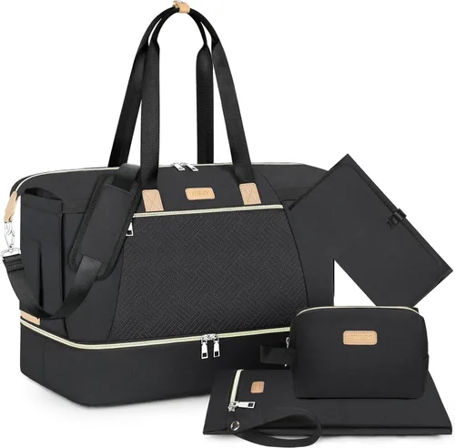 Miniatura 16 de ITIEZY Bolsa de pañales tipo tote para bebé - Bolsa grande para mamá con cambiador portátil, estuche para chupete, bolsas de hospital, bolsa