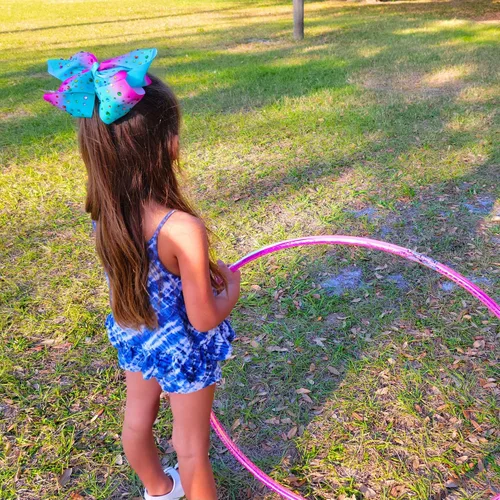 Miniatura 3 de Lazo de pelo con diamantes de imitación gigante, lazos de animación para niñas, niños pequeños, cinta rosa y azul, accesorios de moda