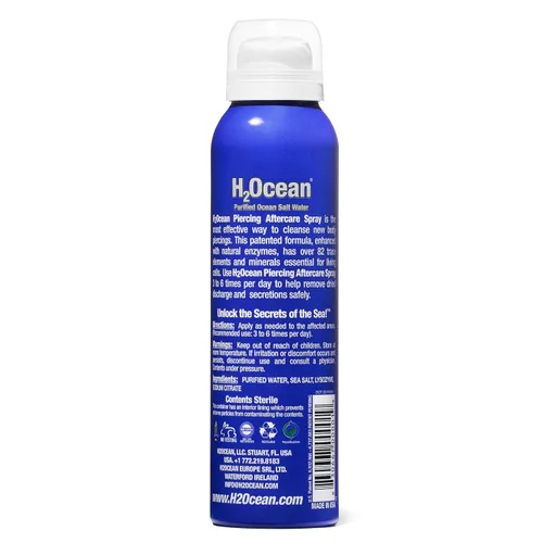 Miniatura 3 de H2Ocean Spray de cuidado posterior para piercing, 4 onzas (paquete de 2) (2023)