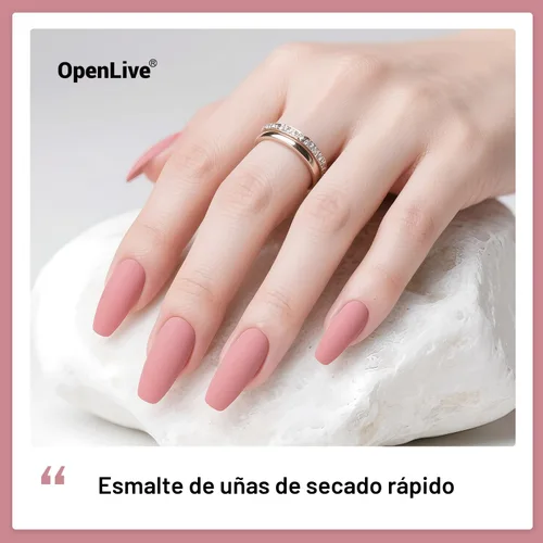 Miniatura 3 de OpenLive 16.5ml Esmalte de uñas rosa polvoriento de secado rápido de gran volumen, rosa claro, esmalte de uñas de secado rápido y color duradero