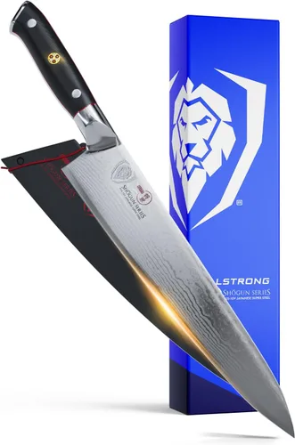 Miniatura 12 de Dalstrong Cuchillo de Chef - Hoja de 6 pulgadas - Serie Shogun ELITE - Damasco - Acero Super AUS-10V japonés - Mango negro G10 - Cuchillo de cocina