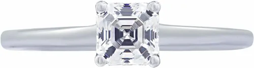 Miniatura 7 de Tienda Collection Anillo solitario de plata de ley con forma de fantasía hecho con circonitas de elementos infinitos