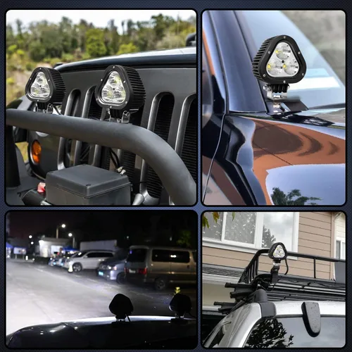 Miniatura 8 de Nilight Disparador lateral LED amarillo 2 unidades 6.5 pulgadas 60W haz de inundación para conducción fuera de carretera niebla barra de luz