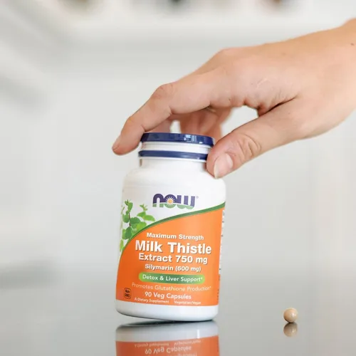 Miniatura 7 de Now Foods Extracto de cardo mariano 750 mg de silimarina (600 mg), fuerza máxima - 90 cápsulas vegetales