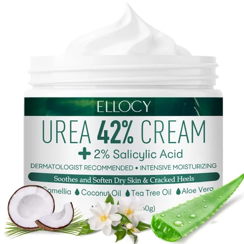 Crema de urea 40 perent para pies: Loción de urea de máxima fuerza -Para tratamiento de callos y talones agrietados-Piel áspera gruesa para pies-