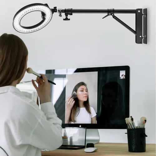 Miniatura 2 de Selens Brazo triangular para montaje en pared, longitud máxima: 5.9 pies/70.9 in, soporte de pared para cámara de rotación flexible de 180°