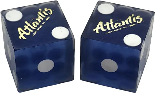 Miniatura 11 de Cyber-Deals Amplia selección de dados de 0.748 in pares de dados auténticos Nevada Casino TablePlayed dados Harveys Lake Tahoe púrpura pulido