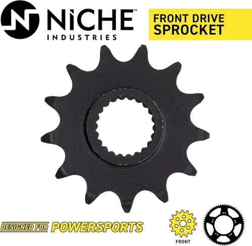 Miniatura 6 de Combinación de Cadena y Piñón de Transmisión NICHE para Polaris Scrambler 500, Trail Blazer 400 Delantero 13 Dientes Trasero 36 Dientes 520V Anillo