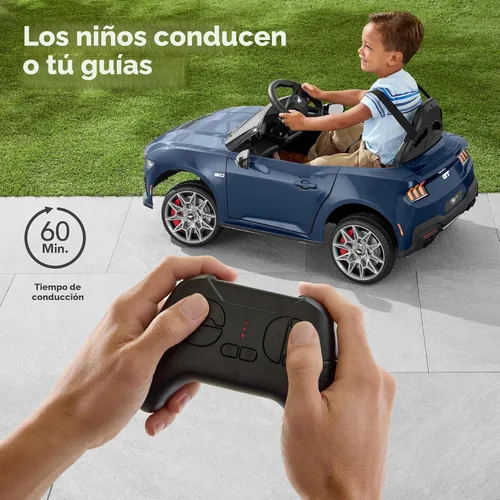 Miniatura 3 de Best Choice Products Auto eléctrico de 12 V para niños, con licencia oficial Ford Mustang con control parental, luces LED, 2 velocidades, Bluetooth