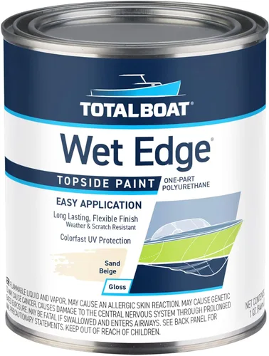 Miniatura 49 de TotalBoat Wet Edge Topside Pintura Marina de Poliuretano Premium Recubrimiento para Barcos, Casas Rodantes, Molduras Exteriores, Fibra de Vidrio