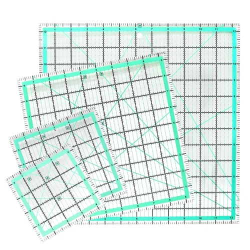Miniatura 10 de MANUFORE Regla de acolchado de 6 x 24 pulgadas, regla acrílica de costura, regla métrica antideslizante, herramientas de acolchado con líneas