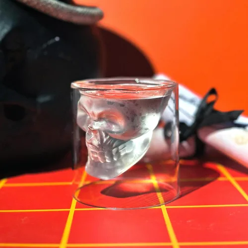 Miniatura 6 de Vaso de chupito de vidrio en forma de calavera Fred & Friends., DOOMED calavera de cristal, N/A, DOOMED