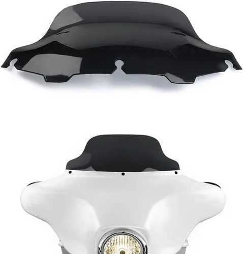Miniatura 9 de Parabrisas negro de 4.5" para motocicleta, compatible con Harley Davidson Touring Street Glide Electra Glide FLHT FLHTCU Ultra Classic Glide FLHX