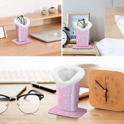 Miniatura 182 de Fintie Soporte para anteojos forrado de felpa con base magnética, estuche de cuero vegano prémium para lentes