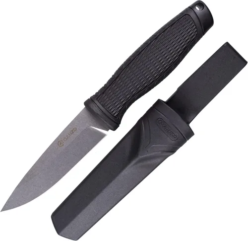 Ganzo G806-BK Cuchillo de hoja fija 8CR14 Hoja de acero inoxidable Mango ergonómico antideslizante Camping Caza Pesca al aire libre EDC Cuchillo con