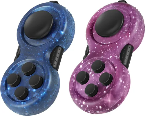 Miniatura 21 de juguete original de concentración Fidget, juego de controlador clásico de goma con 8 funciones Fidget y cordón - Excelente para aliviar el estrés