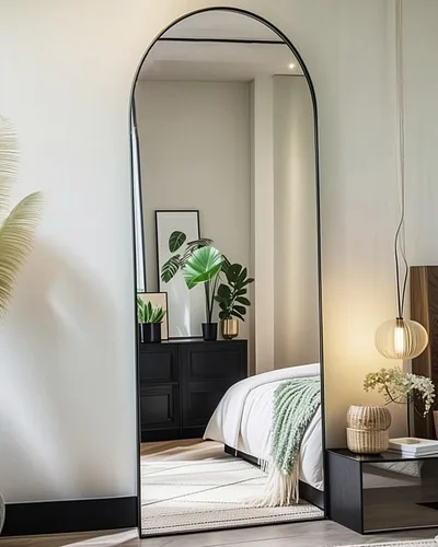 Miniatura 10 de NEARBYSD Espejo de Arco de Puerta - Sobre la Puerta 48x14 Espejo de Cuerpo Entero Para Dormitorio, Sala de Estar o Closet - Negro