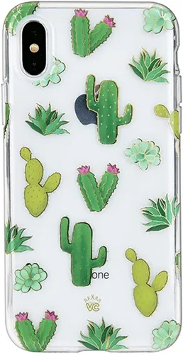 Velvet Caviar Compatible con iPhone Xs Max Funda Cactus para mujeres y niñas - Lindas fundas protectoras transparentes para teléfono Cactus