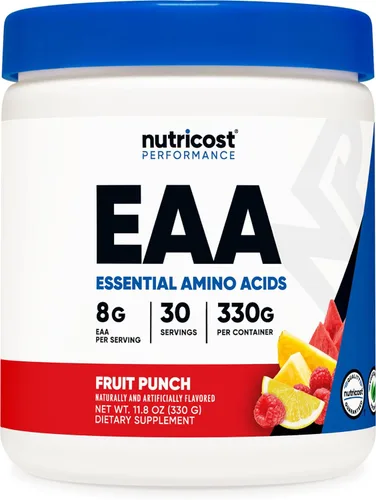 Miniatura 10 de Nutricost EAA Polvo 30 porciones (frambuesa azul) - Aminoácidos esenciales - Sin OMG, sin gluten, apto para vegetarianos