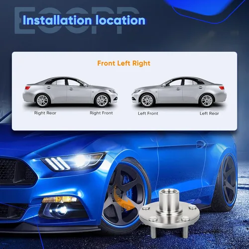 Miniatura 6 de ECCPP 2 piezas Conjunto de cojinete del cubo de rueda delantera 51750-3K100 2011-2013 Para Hyundai Sonata Cubo de rueda delantera