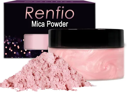 Miniatura 19 de Renfio Polvo de mica, polvo de mica de 60 colores para resina epoxi natural, pigmento de color, pigmento en polvo, botellas de 0.25 onzas, pigmentos