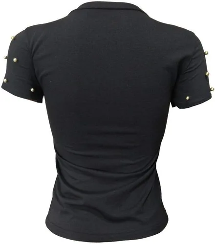Miniatura 6 de PESION - Camiseta de manga corta para mujer con lentejuelas, cuello redondo y divertido estampado