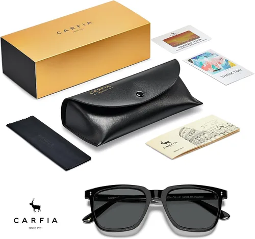 Miniatura 15 de Carfia Chic - Lentes de sol polarizados para mujer, protección UV400, marco de acetato pulido a mano