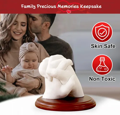 Miniatura 2 de PewinGo Kit de fundición a mano para parejas, kit de molde de mano para parejas, regalos de compromiso de boda para parejas, marido, esposa, novia
