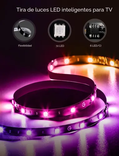 Miniatura 7 de Govee Tira de retroiluminación LED para TV, retroiluminación LED inteligente RGBIC para televisores de 40 a 50 pulgadas, sincronización de música