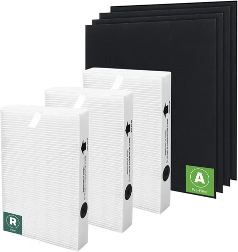 HPA300 Filtros de repuesto para filtro purificador de aire Honeywell 3 HRF-R3 Ture R Filtro de repuesto 4 paquetes de filtros prepurificadores de