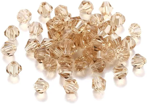 Miniatura 10 de 200 cuentas de cristal de transparencia austriaca, cuentas de vidrio bicona, cuentas espaciadoras sueltas para manualidades, pulseras, aretes