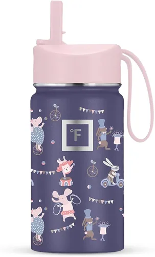 Miniatura 10 de IRON °FLASK Botella de Agua para Niños - Tapa con Pajilla, 20 Calcomanías con Nombre, Acero Inoxidable Aislado al Vacío, Vaso de Viaje de Doble